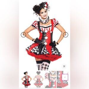 Leg Avenue Harlequin Clown Costume